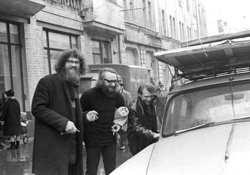 Е.Рухин. Л.Талочкин, В.Калинин, Москва, Ленинградский вокзал, 1972