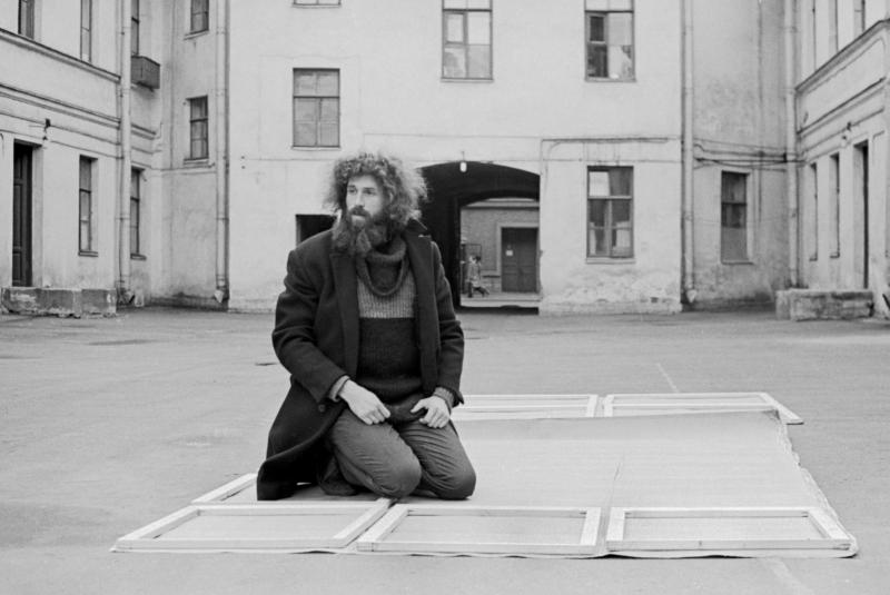 Е.Рухин, Ленинград, двор мастерской, 1972