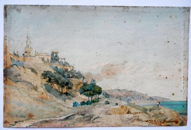 karton akvarel a p rubezh 1900 gg