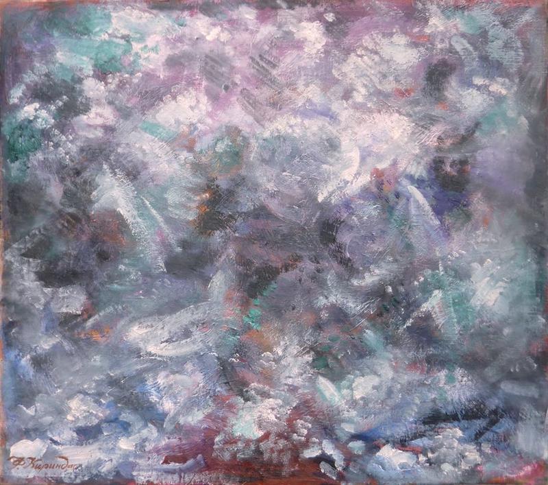Белый Космос.
Холст, масло.
80 х 90.
Январь 2016.