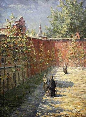 Полдень в монастыре. 120/80см. х/м. 2005г.