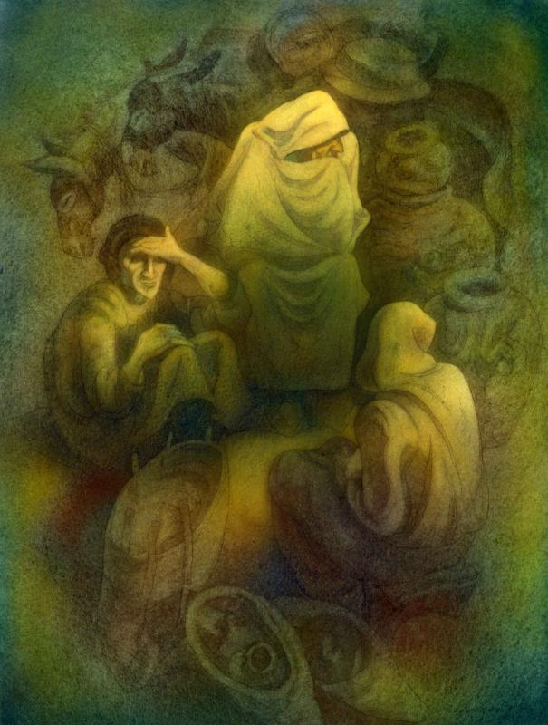 61
Торговки 2003 акварель 62*47