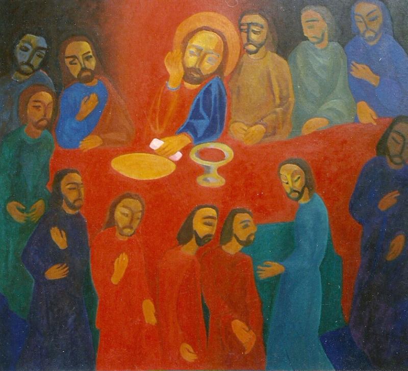 Тайная вечеря 130 120см Х.М 1995г
