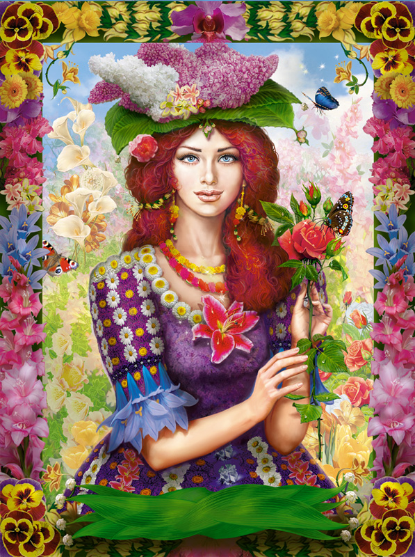 Queen Flowers 80x85