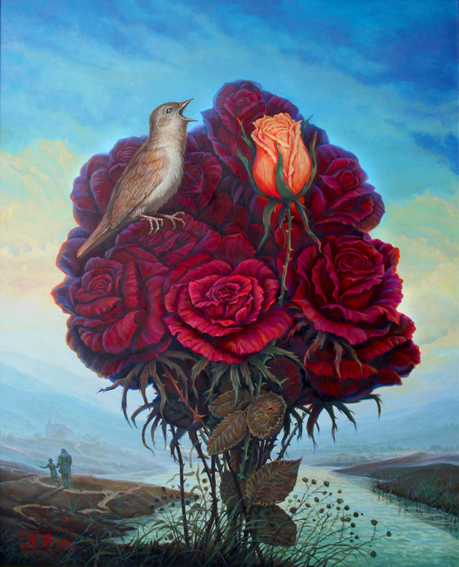 Nightingals soul, oil on canvas, 80 X 100