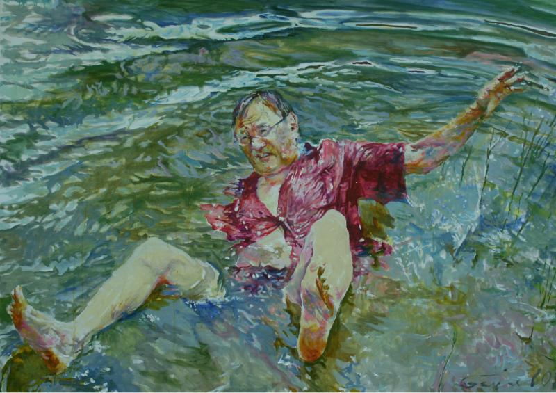 У водоема.
Холст, масло, 120х180.