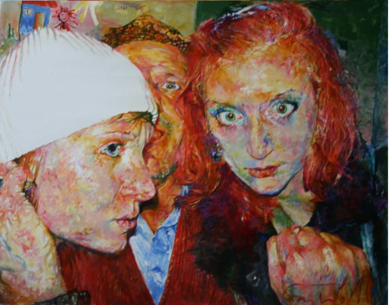 Мужчина и женщины.
Холст, масло, 130х180.