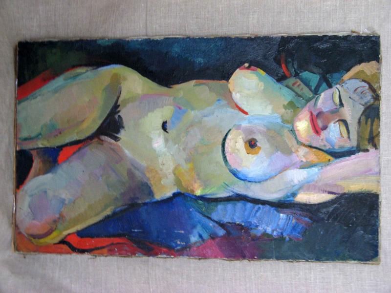 13.Натурщица(56,5х91,5 х,м 1975г)