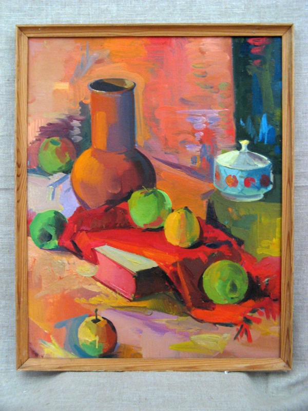 26.Натюрморт с яблоками(70х50 к.м 1972г)