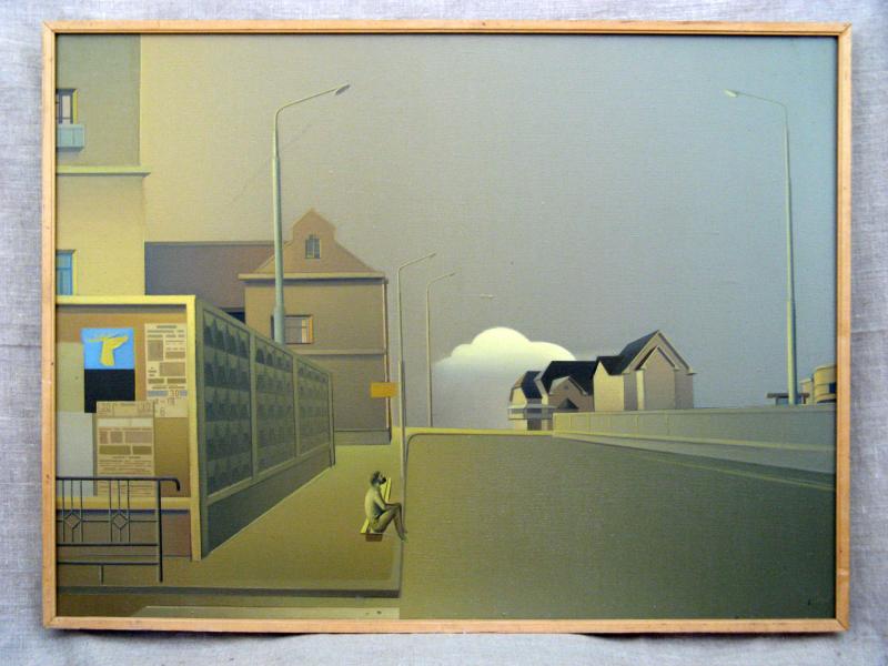 80.Город. Утро. (74х98 х.м 1988г)