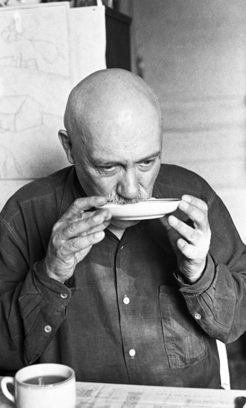 Евг.Кропивницкий, завтрак, 1968