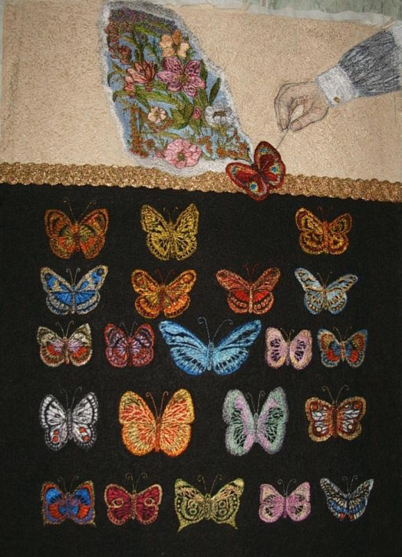 Painting "Butterfly" = "The Butterfly". 
size 50x70sm