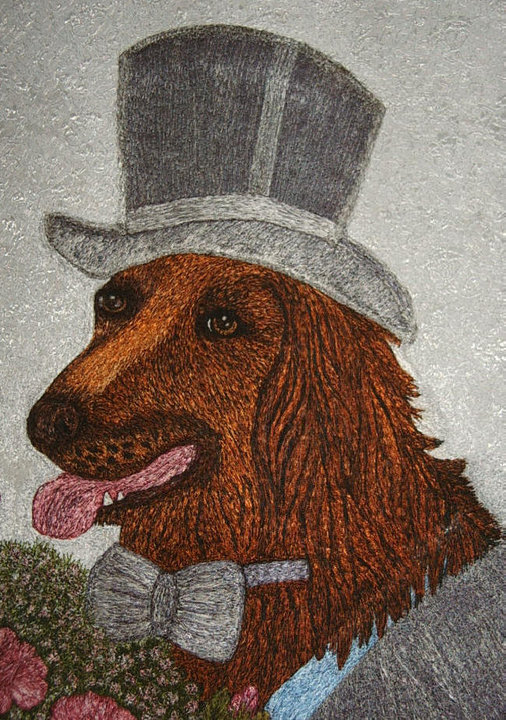A fragment of the painting "Yes, I agree!"