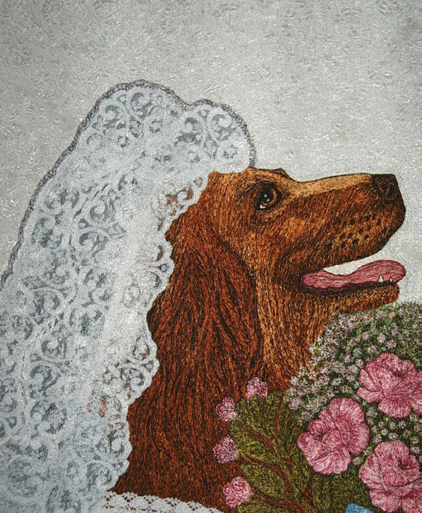 A fragment of the painting "Yes, I agree!"