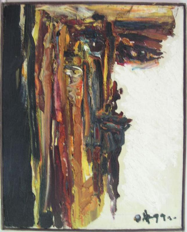 Вологжанин Николай Николаечич 1945г.р. Монолог (Смытая фреска) х.м  .Знаковая работа музейного уровня х.м.1999г
